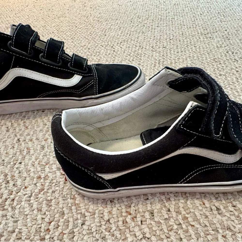 VANS Black and White Velcro Sneakers - Picture 4 of 8